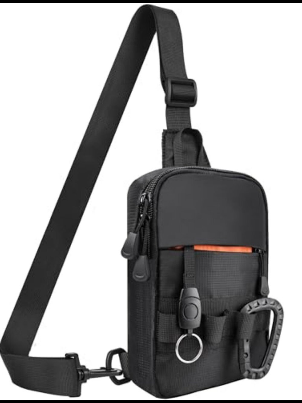 Mens Sling Bag Nylon Crossbody Small Water-Resistant Hiking Travel EDC